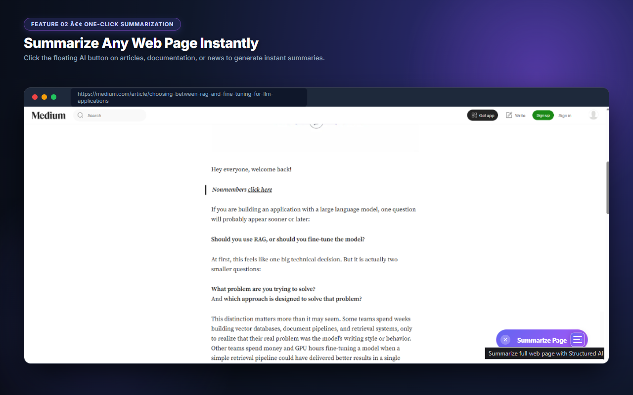 Page Summarizer Button